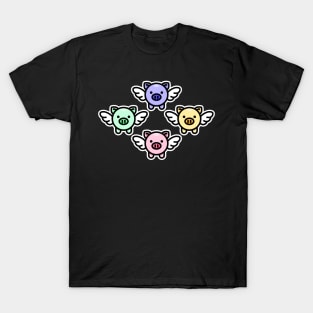 When Pigs Fly: Rainbow T-Shirt